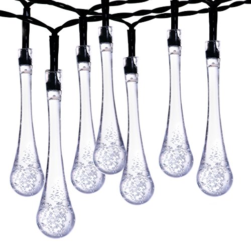 Outdoor Solar String lightsOak Leaf 20ft 30 LED Garden Decor Solar LightsSolar Powered Patio LightsCrystal String LightsWaterproof