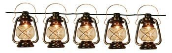 Patio String Lights Oil Lantern Style Indoor Outdoor