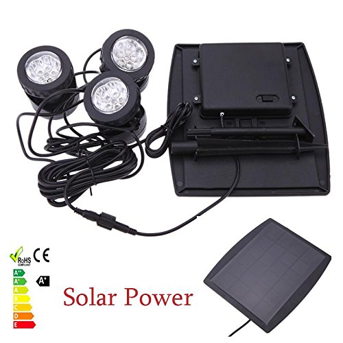 Hight quality 18 LEDs Solar Spotlights with Solar panel 3 RGB Lawn Solar Lamps Garden Pool Pond Yard Lights Outdoor Spot Light EC00104