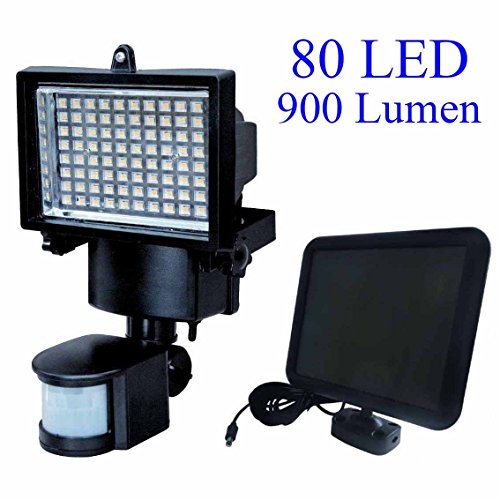 New 80 LED Solar Powered Super Bright Motion Sensor Security Flood Light Garden Outdoor Spot Lamp