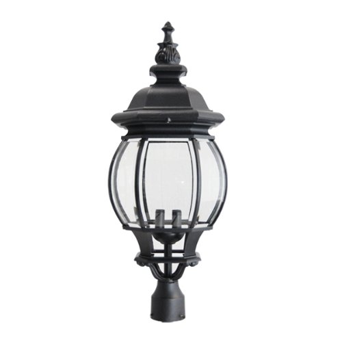 Etoplighting La Puissance Collection Oil Rubbed Black Finish Outdoor Post Pillar Lantern Light W Beveled Glass