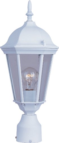 Maxim Lighting 1001 Westlake Outdoor Polepost Mount Lantern White Finish 8 By 19-inch