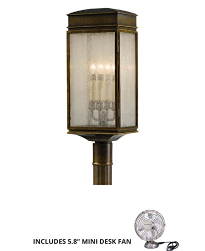 Murray Feiss OL7407ASTB Whitaker Outdoor Post Lighting 240 Watts Bronze Includes Mini Desk Fan