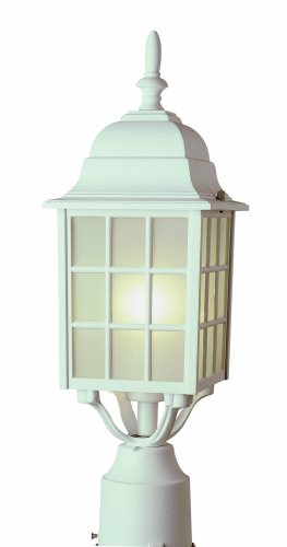 Trans Globe Lighting 4421 Wh 18-12-inch 1-light Outdoor Post Top Lantern White