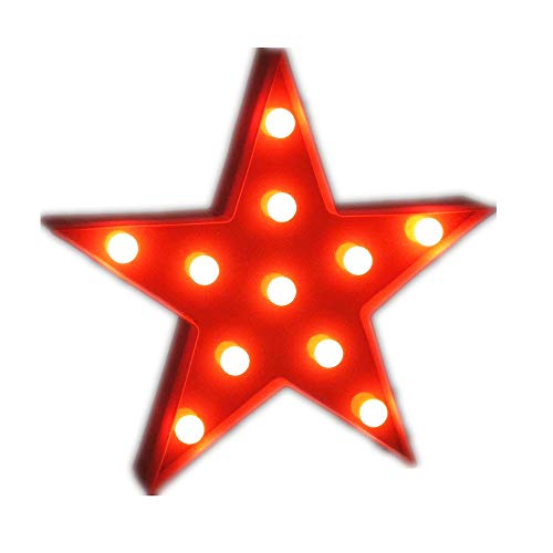 Star Light Lamp 3D Night Lamp 3D Marquee Stars Table Lamp 5 LED Battery Operated Night Light Childrens Room Decor