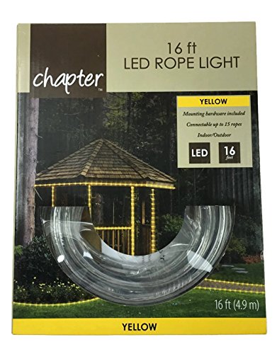 Chapter 16 ft LED Rope Light Yellow Indoor Outdoor Connectable