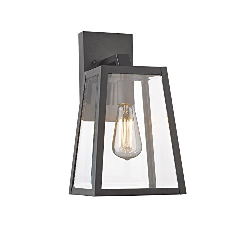 Chloe Lighting Ch822034bk14-od1 Transitional 1 Light Black Outdoor Wall Sconce 14&quot Height