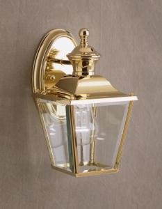 Kichler 9711pb Bay Shore Solid Brass Outdoor Wall Sconce Lighting 100 Watts Polished Brass