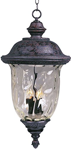 Maxim Lighting 3427wgob Carriage House Dc 3-light Outdoor Hanging Lantern Oriental Bronze Finish