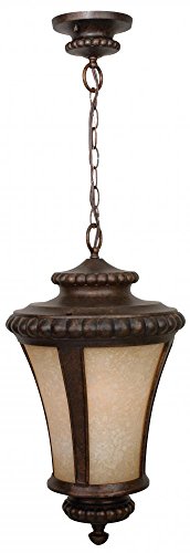 Craftmade Outdoor Lighting Hanging Lantern with Antique Scavo Glass Shades Model-Z1221-112