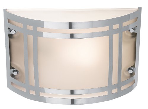 Access Lighting Poseidon Outdoor Bulkhead - Stainless Steel Finish With Frosted Glass Shade
