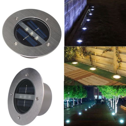 SolarEK Solar Powered Stainless Steel Acrylic Outdoor All Season Lawn Landscape Garden LED Path Lights - 1