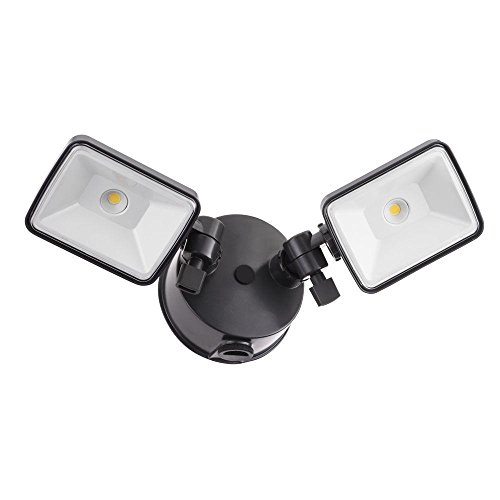 Lithonia Lighting Olf 2sh 40k 120 Pe Bz M4 2-head Dusk To Dawn Outdoor Led Square Flood Light Blackbronze