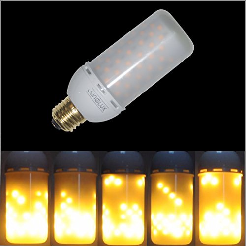 JUNOLUX 12V Decorative LED Fire Flame Bulb Burning Light Fire Effect DC12V 4W For Solar System Emergency Outdoor DecorationPack of 1 Downward