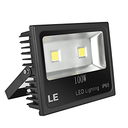 Le 100w Super Bright Outdoor Led Flood Lights, 250w Hps Bulb Equivalent, Waterproof Ip65, 10150lm, Daylight White