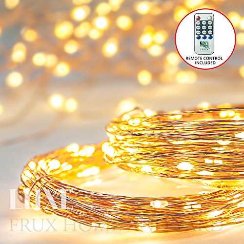 Commercial Grade Deluxe 78ft Fairy Star String Light Set - Flexible and Extendable Warm White Twinkling LED Copper Wire Lighting with Remote Control - Indoor Outdoor Add A Decorative Touch Anywhere