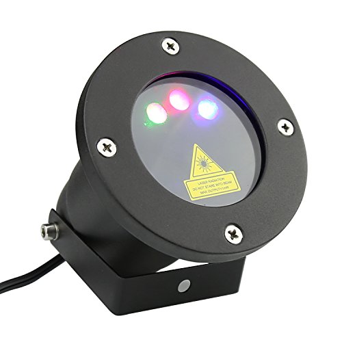 Garden Laser Light Ohmotor RGB Outdoor Laser Light Star Projection Christmas Laser Spotlights IP65 Waterproof Garden Landscape Patio Light for Party Holiday Wedding with IR Wireless Remote