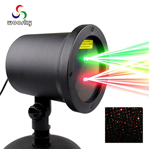 Woosky Christmas Laser Light Show Outdoor Red And Green Waterproof For Gardenyardwall Laser Christmas Lights