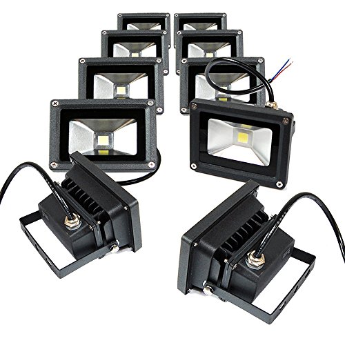 Etoplighting Blef12v10dl-10p 10 Pack Outdoor Led Flood Light 12v 10w Bright Energy Saving Security Lamp Cool White