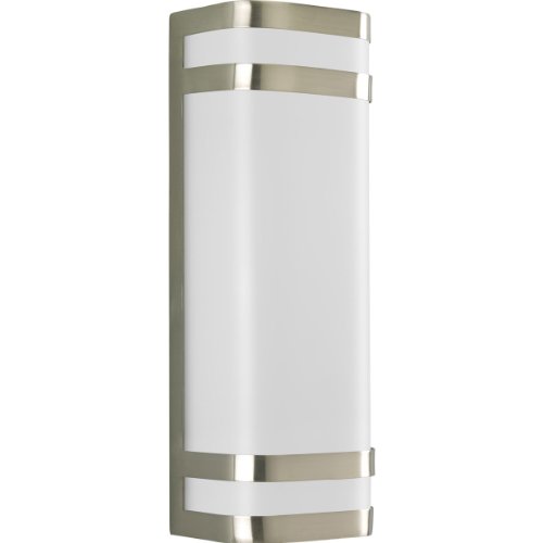 Progress Lighting P5806-09 2-Light Energy Efficient Compact Fluorescent Linear Lantern Brushed Nickel