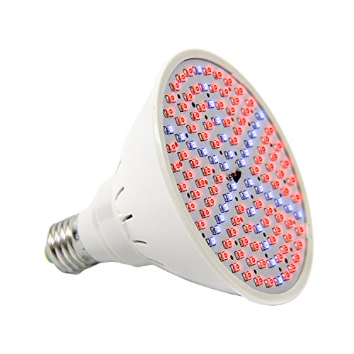 Round LED Full Spectrum Grow Light by Bryt - 15Watt Plant Growing Light Bulb for Hydroponic House Plant and Indoor Gardens Replicates Natural Sunlight Energy Efficient and Long Lasting