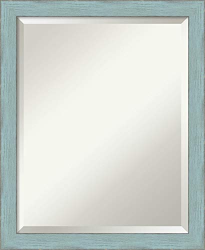 Amanti Art Framed Mirrors for Wall  Sky Blue Rustic Mirror for Wall  Solid Wood Wall Mirrors  Small Wall Mirror 1825 x 2225