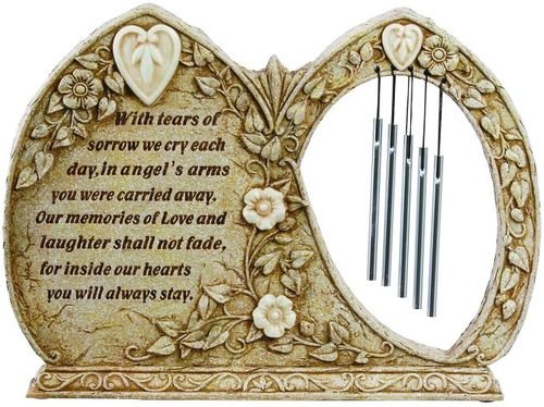 Carson Home Accents Peaceful Reflections Garden Chime 95-inch High Memorialglow In The Garden
