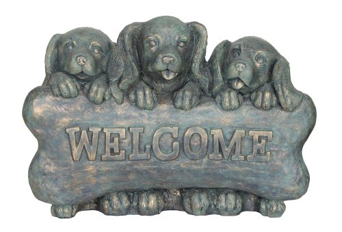 Garden Accents by Beckett Welcome Puppies Statuary