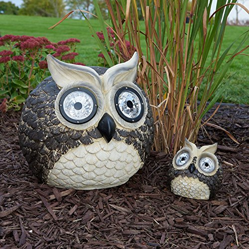 Smart Solar Garden Solar Owl Accent Lights- Set Of 2