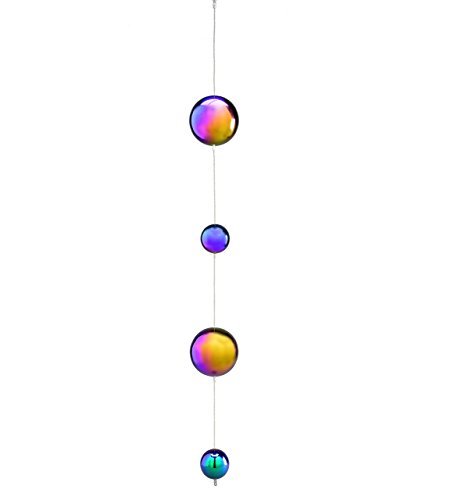 Wind and Weather Hanging Gazing Ball Rainbow Chain Garden Accent