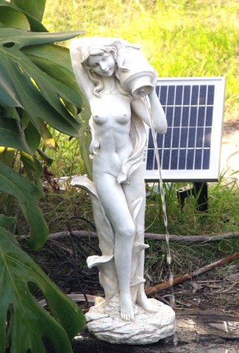 Garden Sun Light Sl0605 Standing Girl Pond Spitter Solar Pump Kit 2 Watt Panel
