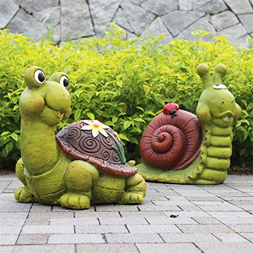 DERTHWER Garden Decoration Scene Ornaments Funny Resin Sculpture Best Art Décor for Indoor Outdoor Home Patio House Garden Ornament Color  Natural Color Size  Cochlea and Cocoon
