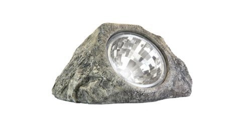 Solar Powered Rock Outdoor Garden Accent Pathway Deck Dock Patio Landscape Light