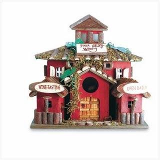 koehler Home Decor Outdoor Garden Accent Wooden Bird House Finch Valley Winery