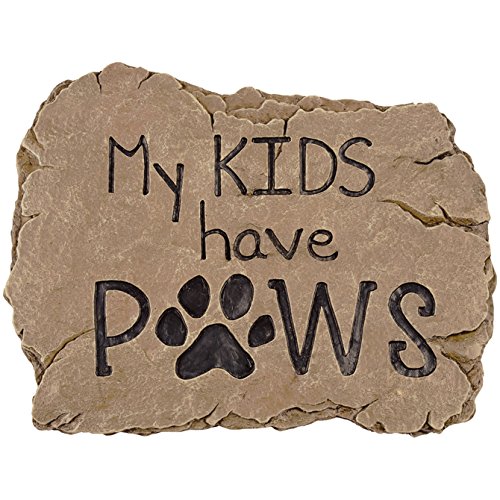 Carson Home Accents 13028 Kids Paws Garden Stone