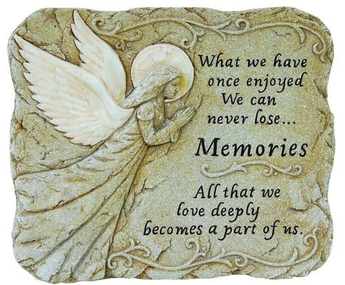 Carson Home Accents Peaceful Reflections Garden Stone Memories Glow In The Dark 9-inch High