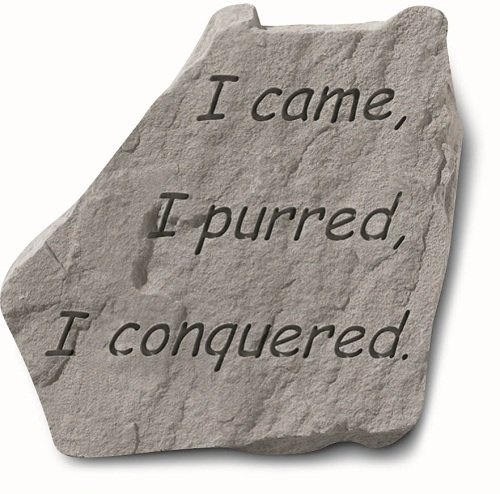 Kayberry Cat Owner Garden Accent Stone I Came I Purred 91520