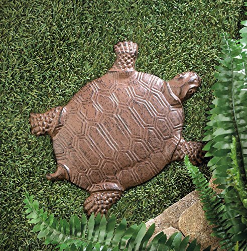 Pair Of Garden Decor Cast Iron Turtle Stepping Stones Garden Yard Accent 