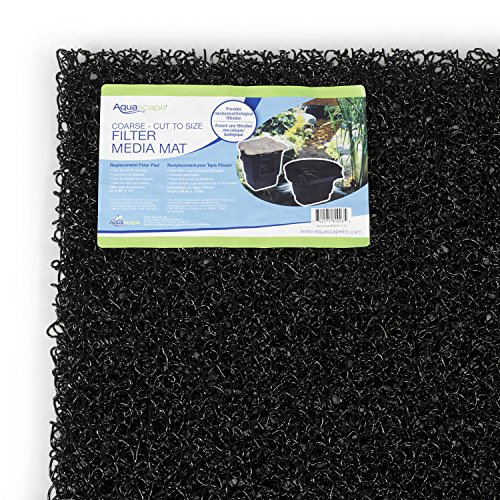 Aquascape Filter Media Mat 24 x 39  Low Density  Black  for Pond Skimmer and Water Filtration Systems