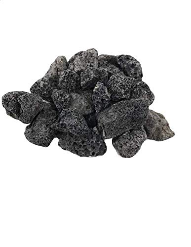 LF inc 10lb Authentic Black Lava Fire Rocks 34 inch Fire Pit and Fire Place Decoration