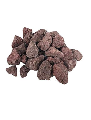 LF inc 40lb Authentic Red Lava Fire Rocks 34 inch Fire Pit and Fire Place Decoration
