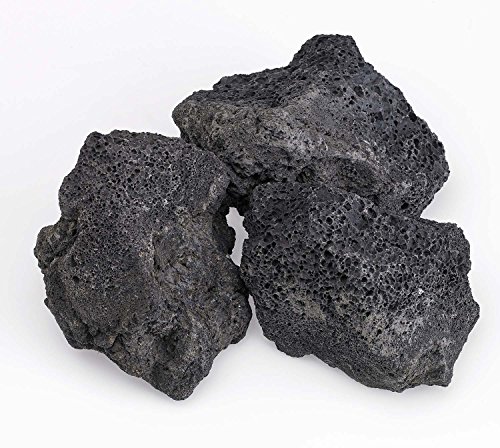 American Fireglass 10-Pound Black Lava Rock XXL 4-6 Inch