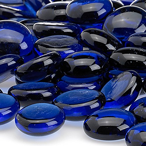 American Fireglass Fireplace and Fire Pit Glass  Royal Blue Firebeads 5-Pound