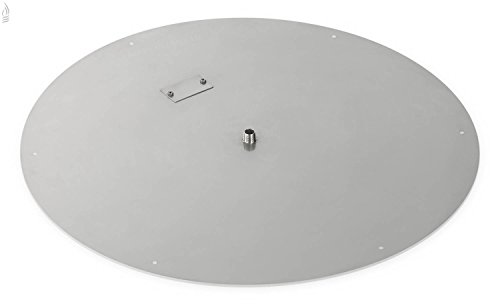 American Fireglass Round Stainless Steel Flat Fire Pit Burner Pan 30-Inch