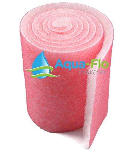 Aqua-Flo Pond Aquarium Filter Media 12 x 120 10 Feet Long x 1 Thick PinkWhite