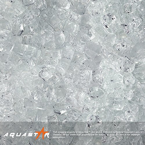 Aqua Star 20-pound 14 Inch Clear Aqua Fire Glass For Fireplace Glass And Fire Pit Glass