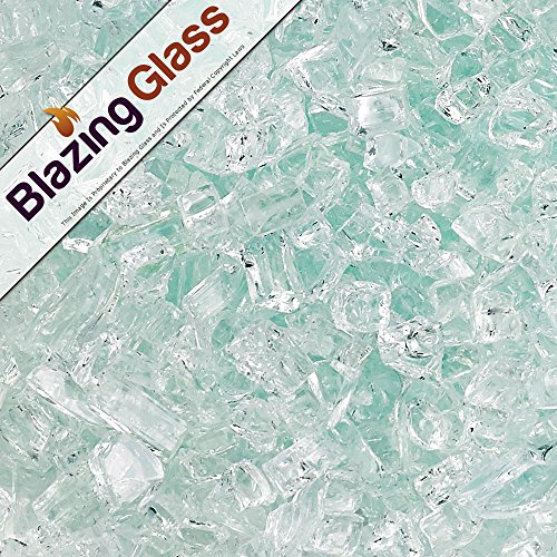 Blazing Fireglass 10-pound Fire Glass With Fireplace Glass And Fire Pit Glass 14-inch Clear