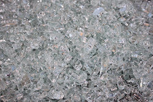 Fire Pit Essentials Fire Glass for Fireplace and Firepit Fireglass 10 Pound 12 Inch Clear with Slight Aqua Tint