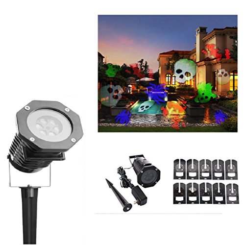 Christmas Projector Lamp&nbsp10 Pattern Gobos Garden Lamp Lighting Waterproof Sparkling Landscape Projection Light