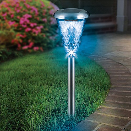 PROMOTION 8pcs-Pack Glass Lens Copper Finish Solar Lights Outdoor Sogrand Solar Pathway Lights Solar Landscape Lighting Solar Path Lights Solar Garden Lights